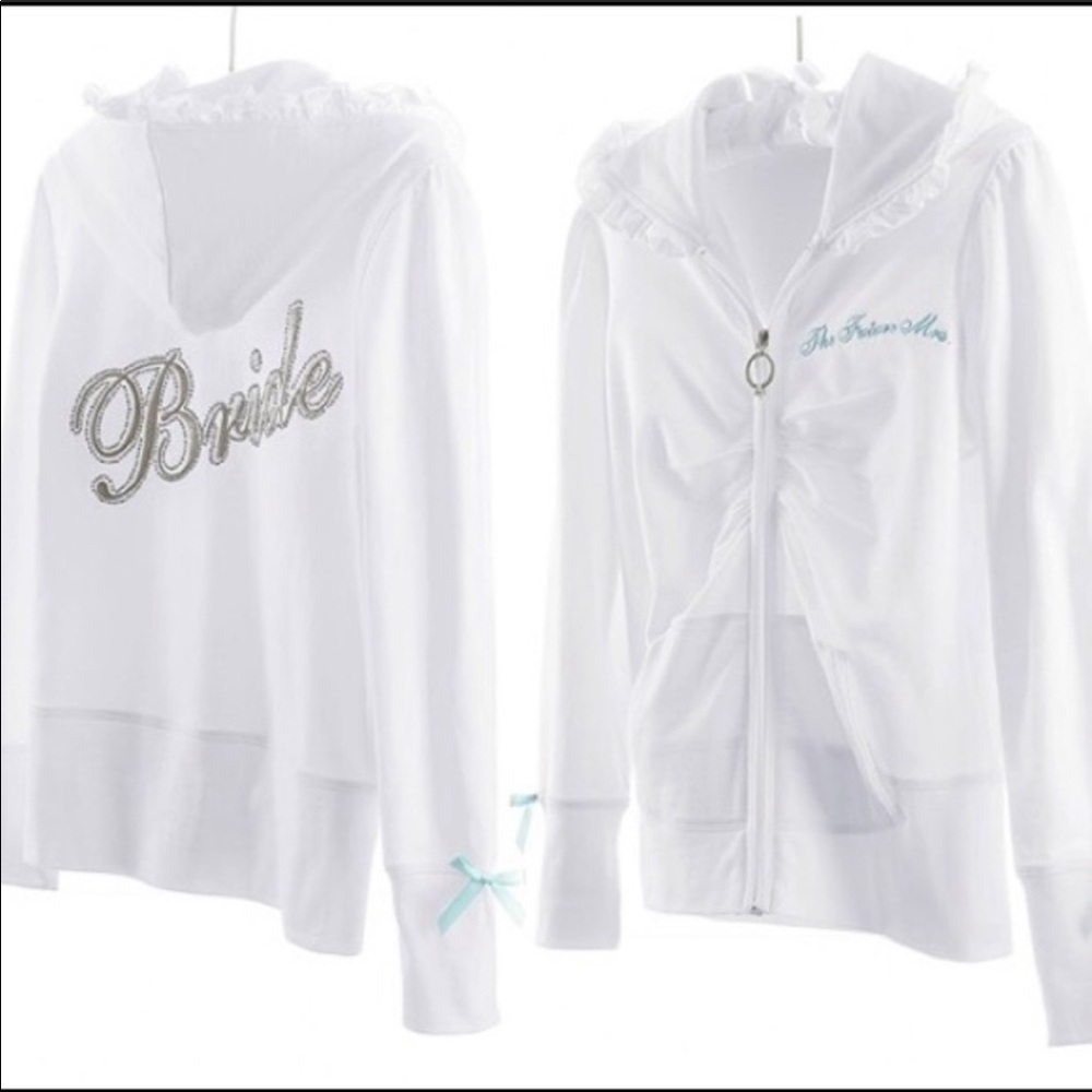 Victoria’s Secret Bride Zip up Hoodie Rhinestone